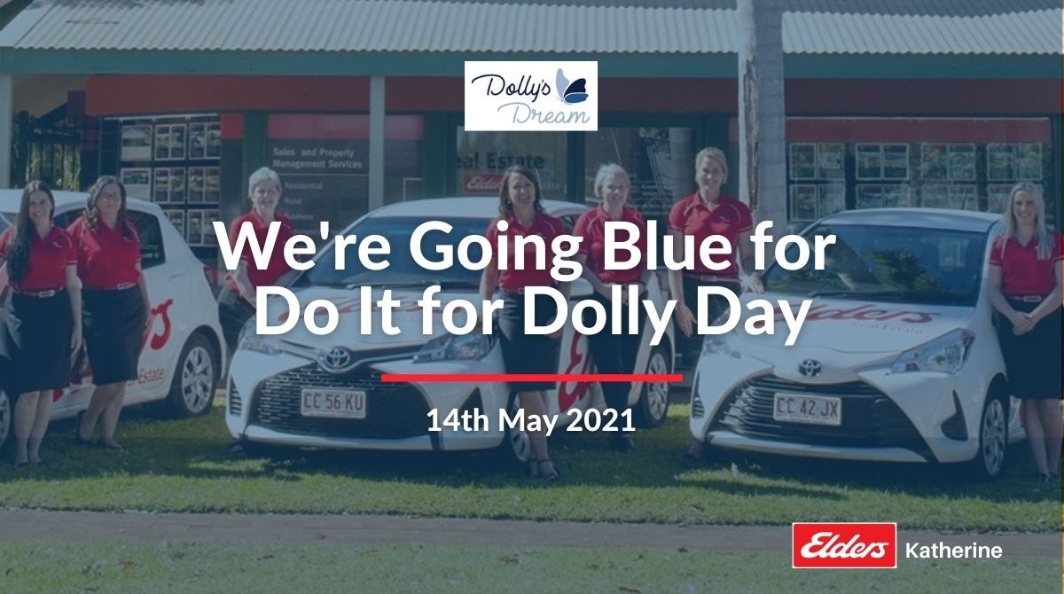 Elders Katherine goes blue for Do It for Dolly Day